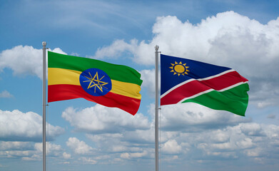 Namibia and Ethiopia, country relationship concept
