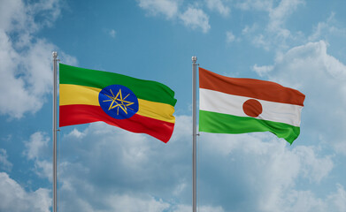 Niger national flags, country relationship concept
