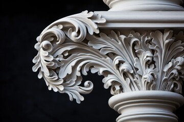 A detailed view of a decorative object against a black background. This versatile image can be used for various purposes
