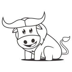 cow with a smile vector image
