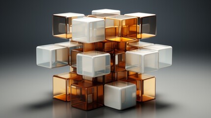 A luminous arrangement of translucent blocks illuminating a contemporary space with a bold and captivating design