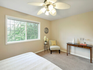 Modern residential bedroom interior