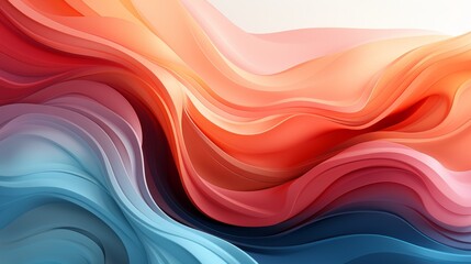 An abstract painting of vibrant peach hues cascading in a colorful wave, evoking a sense of fluidity and wild emotion in its vibrant colorfulness - obrazy, fototapety, plakaty