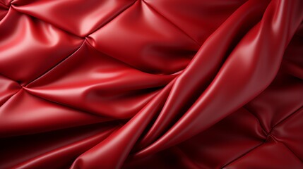Obraz premium A luxurious maroon silk fabric drapes in elegant folds, creating a fluid and wild energy reminiscent of rich leather and decadent satin