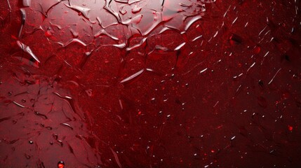 A maroon river flows from the sky, its wild drops dancing with the rain in a fluid display of passion and intensity