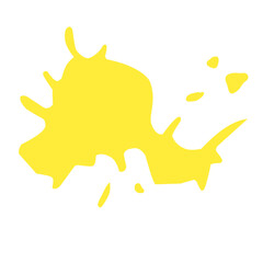 yellow paint splash