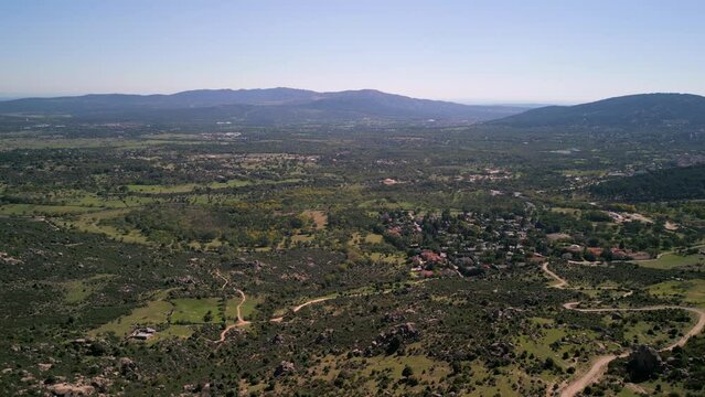 Flying Over Navacerrada In Madrid
