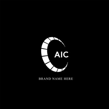 AIC logo. A I C design. White AIC letter. AIC, A I C letter logo design. Initial letter AIC linked circle uppercase monogram logo.
