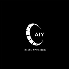 AIY logo. A I Y design. White AIY letter. AIY, A I Y letter logo design. Initial letter AIY linked circle uppercase monogram logo.