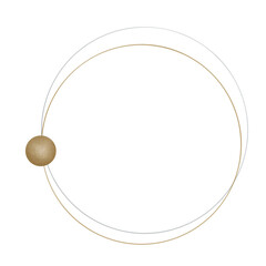 Gold dot with circle frame