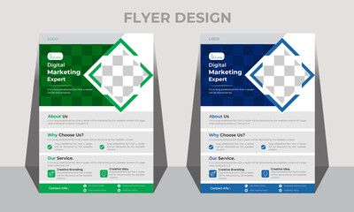 Business brochure flyer design a4 template.