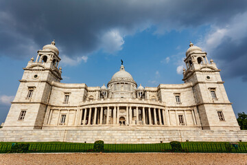 Obraz premium Exterior of the Victoria Memorial in Calcutta (Kolkata) West Bengal - India, Asia