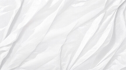 Fototapeta premium White transparent crumpled and creased plastic poster texture background