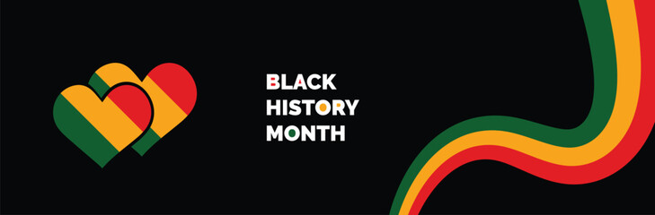 Black History Month African American history celebration vector illustration, Poster, card, banner, background. Vector illustration - obrazy, fototapety, plakaty