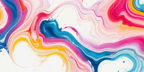 Illustration of colorful ink liquid acrylic resin. Divorces and smooth lines of paint, colors. Pearl modulations. Abstraction of acrylic, epoxy, halftones. 3d illustratin.