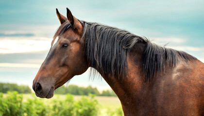 Horse Portrait in the Countryside