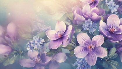 Lavender flowers in the garden in pastel colors - obrazy, fototapety, plakaty