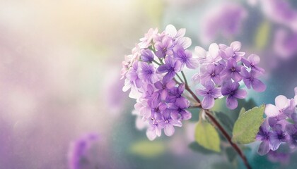 Obraz premium Lavender flowers in the garden in pastel colors