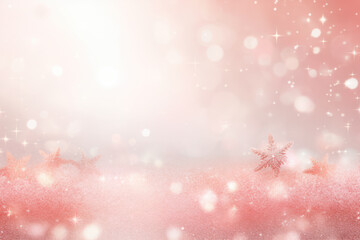 Fototapeta na wymiar A sparkling background with elegant snowflakes and glitter, copy space for text or product for Merry Christmas and New Year. Generative AI