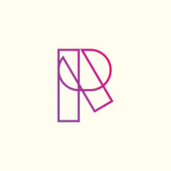 Letter R logo design vector idea with creative and simple concept