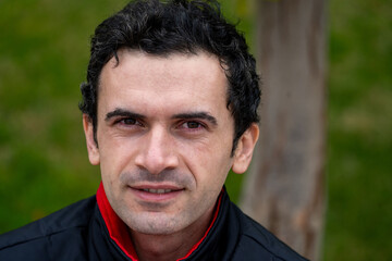 Armenian man, different emotional face actions, in the outdoor, the cold temperature, with the jacket, with the jacket, close up shot of a man, in 30s