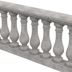 3D rendering illustration of a balustrade portion