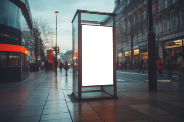 panneau publicitaire personnalisable pour maquette de présentation de publicité dans un environnement urbain