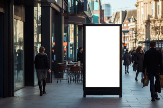 Naklejki panneau publicitaire personnalisable pour maquette de présentation de publicité dans un environnement urbain