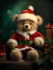 Christmas Bear Tadi Bear Background Wallpaper Poster PPT