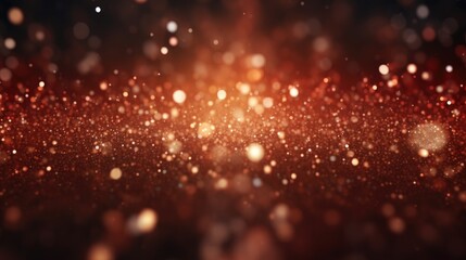 Shining abstract particles and light bokeh background.