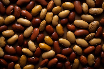 A backdrop of beans offering ample negative space for creativity