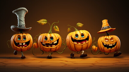 Halloween pumpkin background wallpaper poster PPT