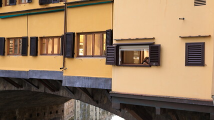 ponte vecchio firenze, arno - obrazy, fototapety, plakaty