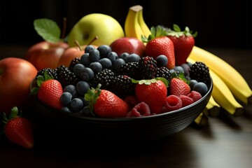 A fruit bowl brimming with natures sweetness and goodness