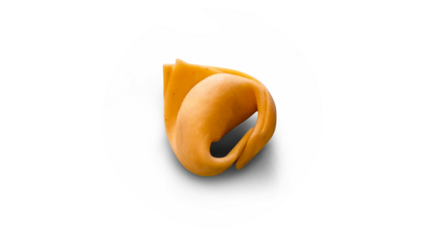 tortellino su fondo bianco