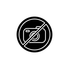 No photo camera sign icon	
