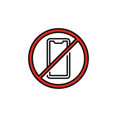 Smartphone prohibited icon