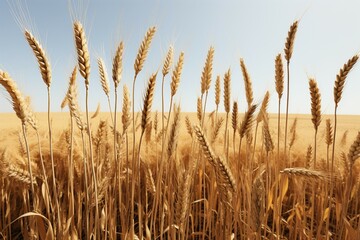 Obraz premium Multiple angles capture a diverse set of wheat varieties