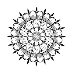 Mandala coloring book for kids. Adults mandala coloring page. 