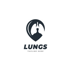 Lung love logo design abstract lung love logo vector concept lung care logo template