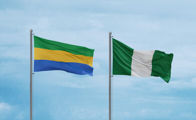 Nigeria national flags, country relationship concept