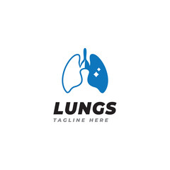 Simple Lungs logo template vector, Health Lungs Template, Logo symbol icon