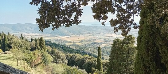 Naklejka premium Krajobraz Toskania Cortona