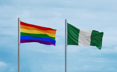 Nigeria national flags, country relationship concept