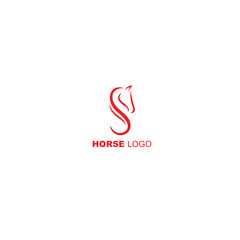 Horse Vector Logo Template and Letter S combine logo
