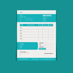 vector flat design driving school invoice,Vector electrician invoice, vector minimal invoice design
