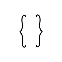 Text brackets vector