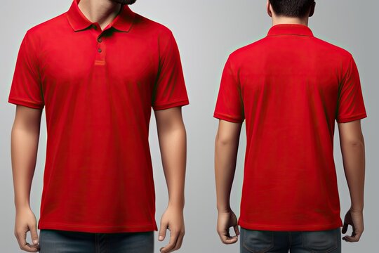 Red polo tee shirt hot sale