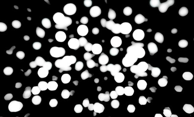 Festive winter bokeh background in black and white