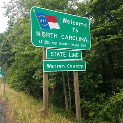 Welcome To North Carolina / Virginia Signs